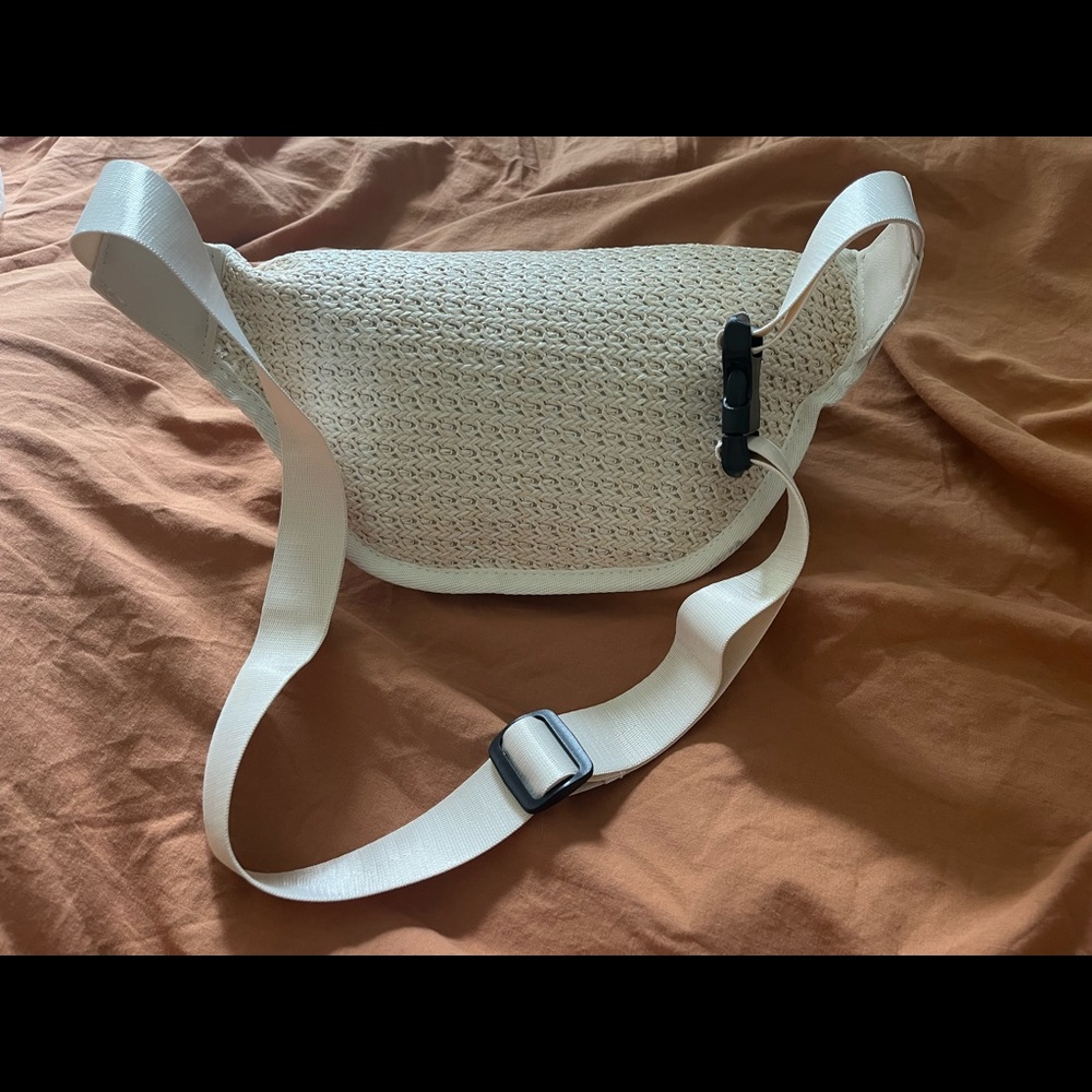SHEIN Cream Woven Crossbody Bag